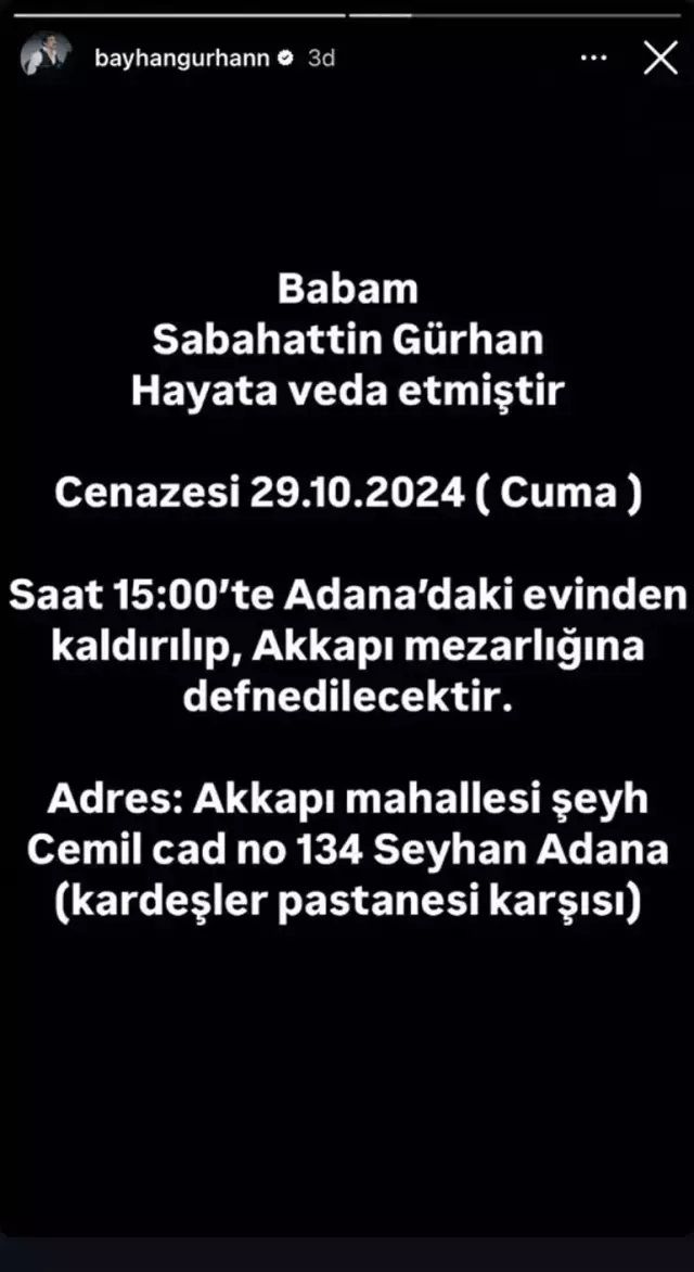 Ünlü şarkıcı Bayhan'ın acı günü! Babası hayatını kaybetti 2