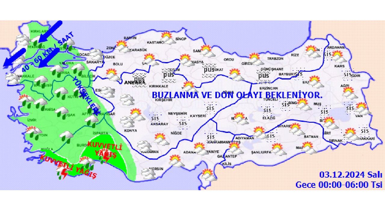 Yurt geneli hava durumu 3 Aralık 2024! İşte Ankara, İstanbul, İzmir ve Antalya'da beklenen sıcaklıklar... 3