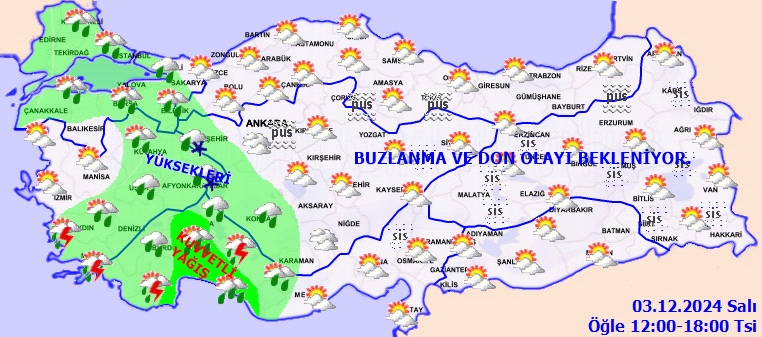 Meteoroloji'den kuvvetli sağanak uyarısı! Ani sel ve su baskınlarına dikkat... İşte 3 Aralık Salı hava durumu raporu... 5