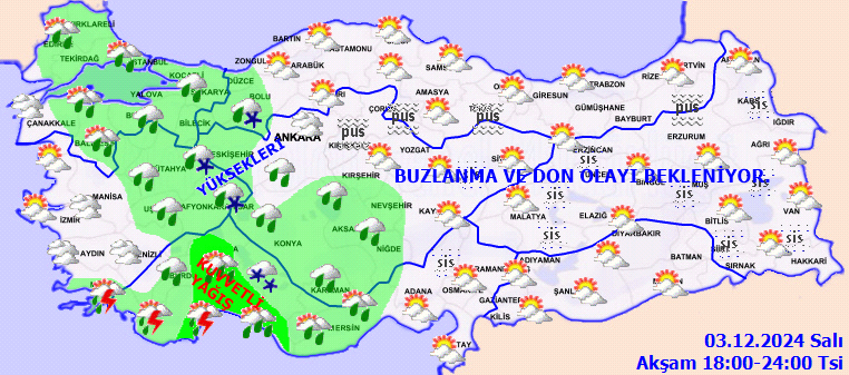 Meteoroloji'den kuvvetli sağanak uyarısı! Ani sel ve su baskınlarına dikkat... İşte 3 Aralık Salı hava durumu raporu... 6