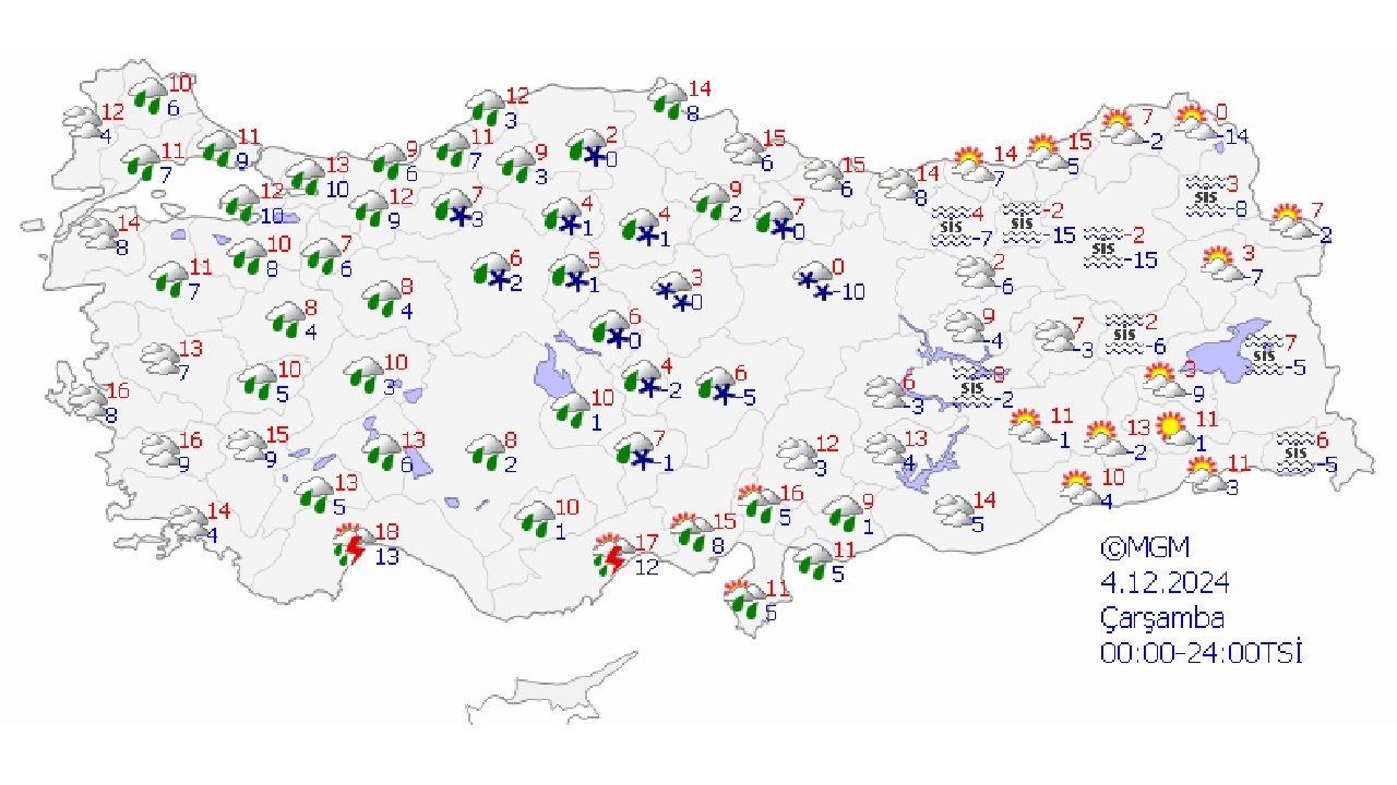 Meteoroloji 4 Aralık hava durumu tahminlerini açıkladı! İşte İstanbul, Ankara, Antalya, İzmir gibi şehirler başta olmak üzere il il beklenen sıcaklıklar 1