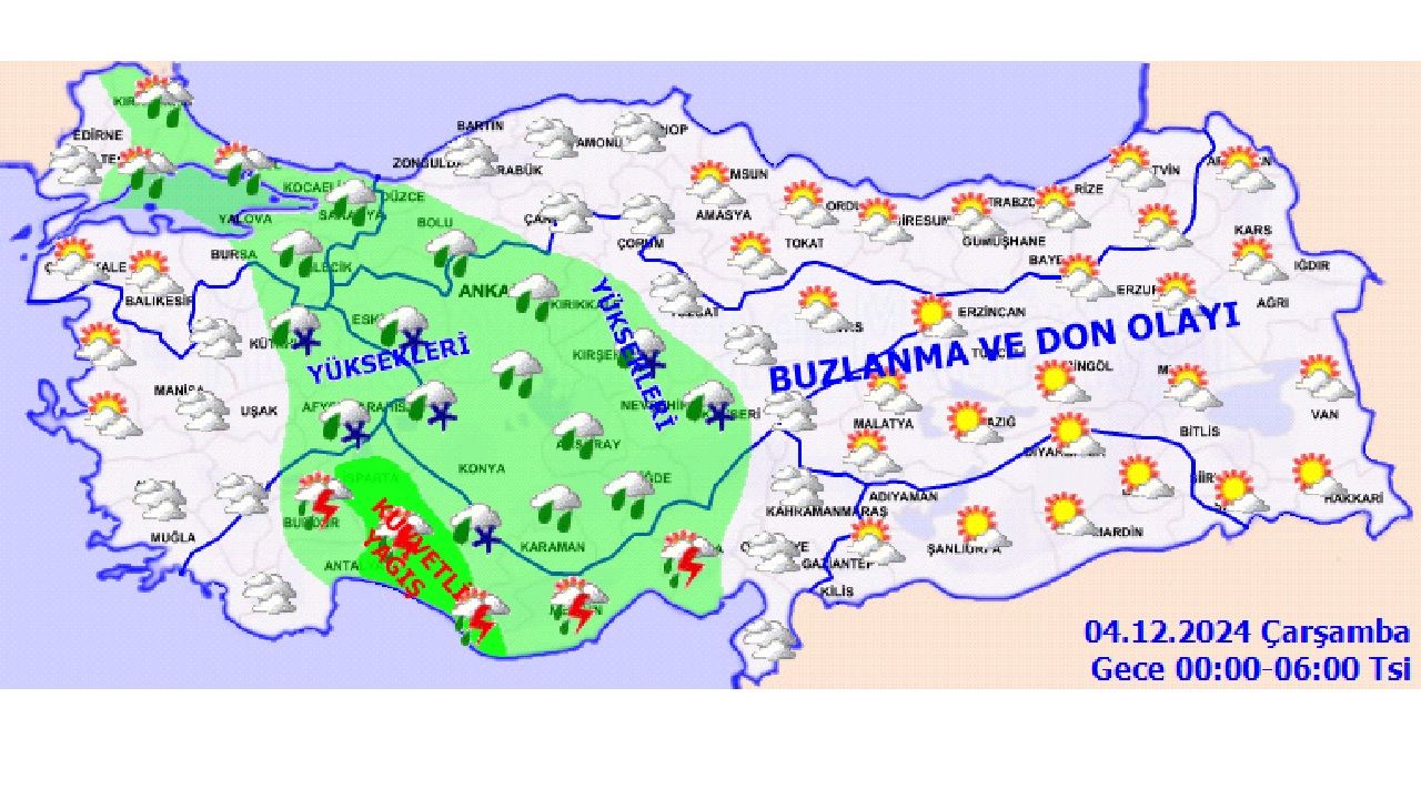 Meteoroloji 4 Aralık hava durumu tahminlerini açıkladı! İşte İstanbul, Ankara, Antalya, İzmir gibi şehirler başta olmak üzere il il beklenen sıcaklıklar 2