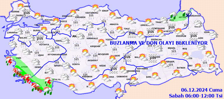 Meteorolojiden kuvvetli yağış, buzlanma ve don uyarısı! 2