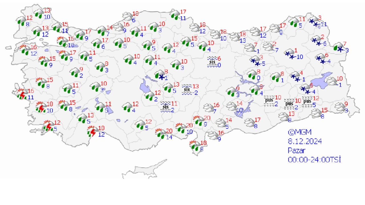 8 Aralık 2024 Meteoroloji hava tahmin raporu geldi! İşte İzmir, Adana, Ankara, İstanbul'da beklenen sıcaklıklar... 2