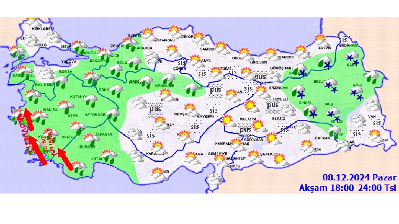 9 Aralık 2024 Pazartesi Türkiye geneli hava durumu raporu yayınlandı! İşte Ankara, Adana, İstanbul, İzmir başta olmak üzere beklenen sıcaklıklar... 3