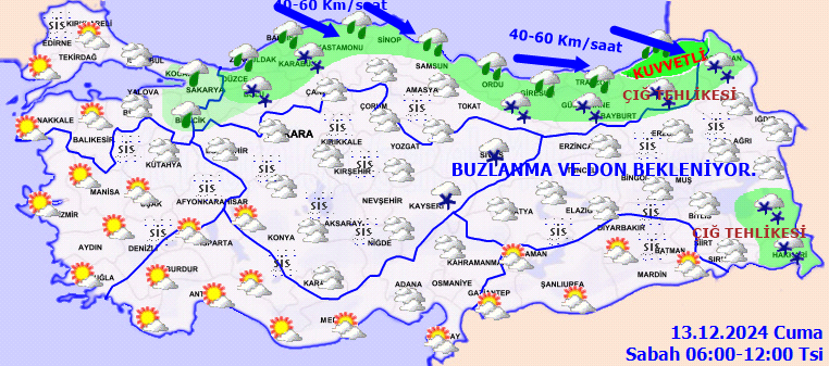 Meteoroloji'den sağanak ve yoğun kar uyarısı! İstanbul dahil çok sayıda kente geliyor... İşte 13 Aralık Cuma hava durumu raporu... 5