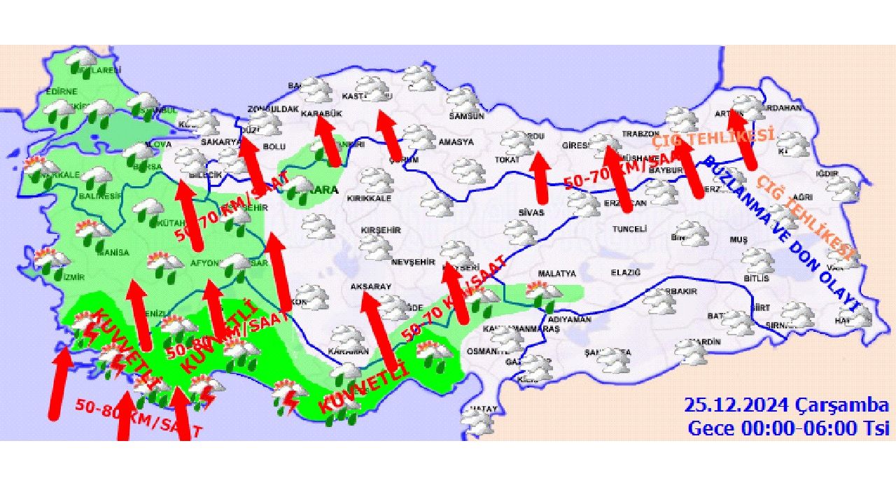25 Aralık 2024 Çarşamba Türkiye geneli hava durumu! İşte Ankara, İstanbul, İzmir ve Adana'da beklenen sıcaklıklar... 3