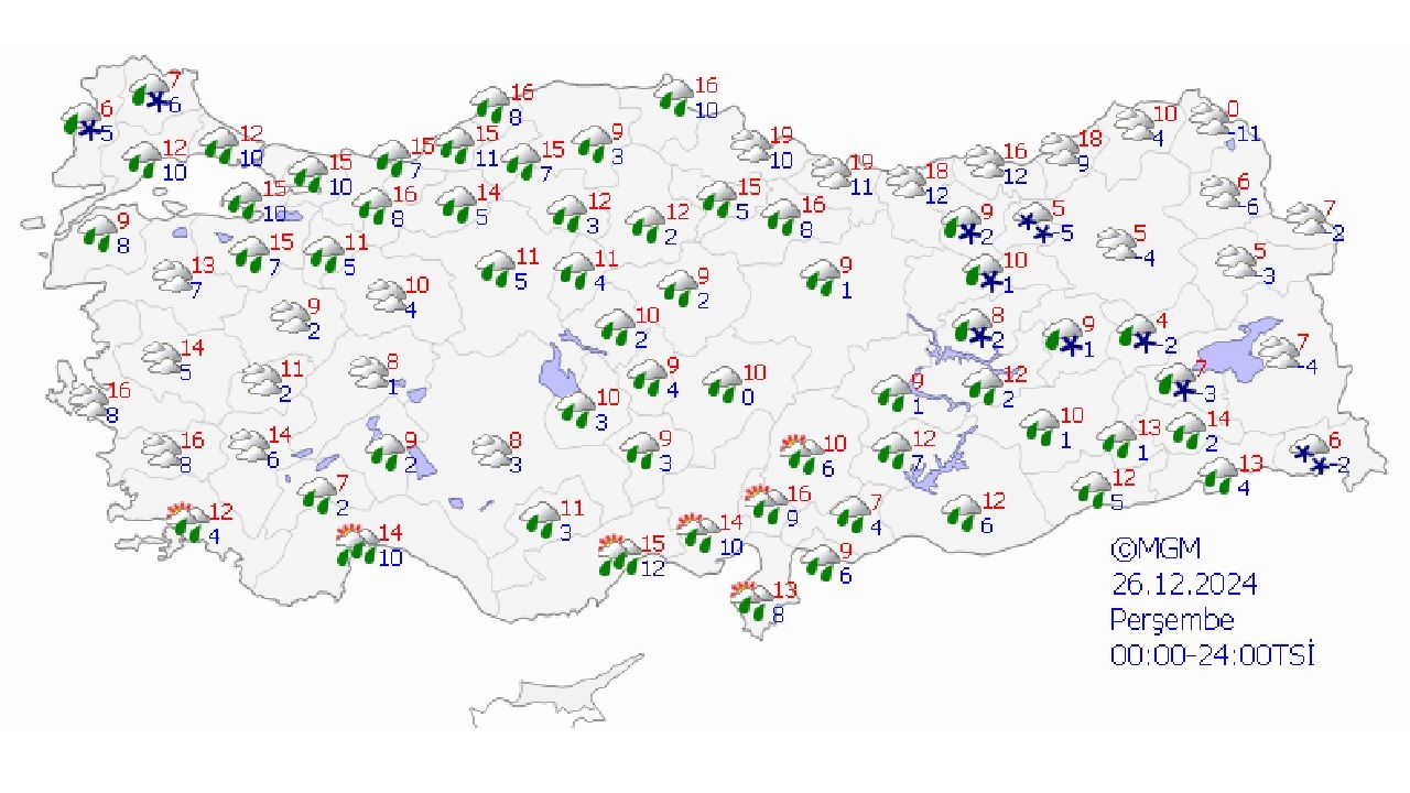 26 Aralık 2024 Türkiye geneli hava durumu! 6 Kente sarı kodlu uyarı yapıldı! İşte başta İstanbul, Ankara, İzmir ve Adana'da beklenen sıcaklıklar... 2