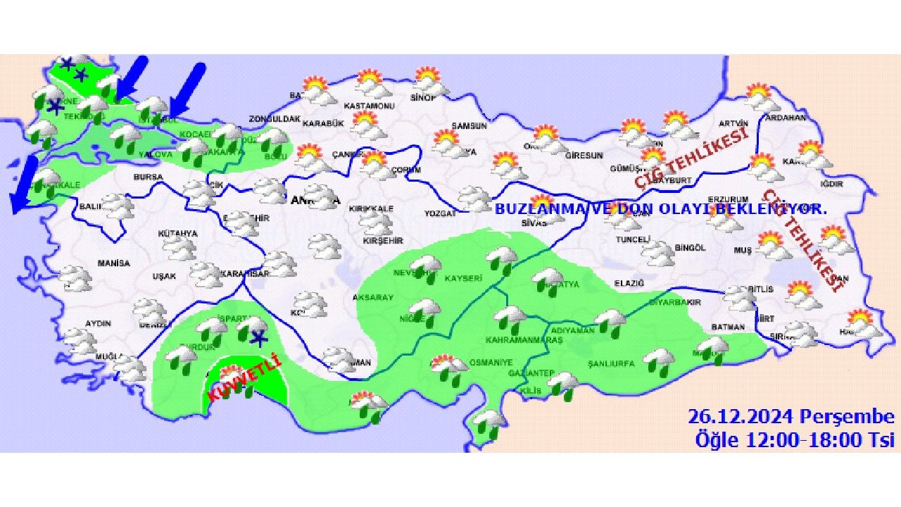 26 Aralık 2024 Türkiye geneli hava durumu! 6 Kente sarı kodlu uyarı yapıldı! İşte başta İstanbul, Ankara, İzmir ve Adana'da beklenen sıcaklıklar... 4