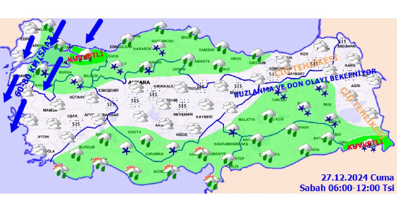 27 Aralık 2024 Cuma yurt geneli hava durumu! O illerde kuvvetli yağış bekleniyor! İşte İstanbul, Ankara, İzmir ve Antalya'da beklenen sıcaklıklar... 5