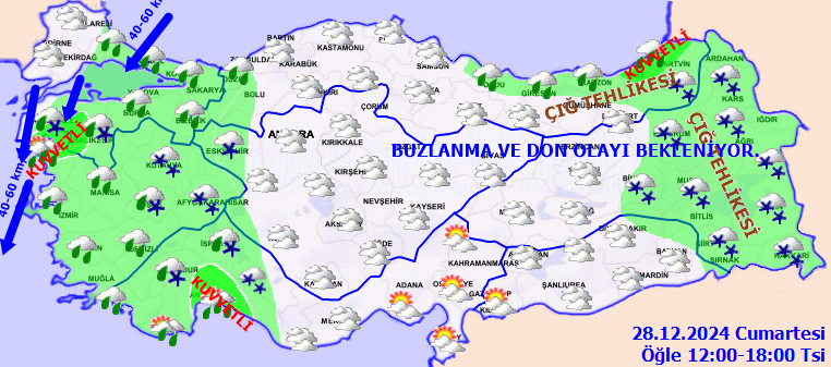 Meteorolojiden 9 il için sarı kodlu uyarı! Kuvvetli yağış, fırtına ve kar kapıda 3