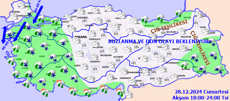 Meteorolojiden 9 il için sarı kodlu uyarı! Kuvvetli yağış, fırtına ve kar kapıda 4