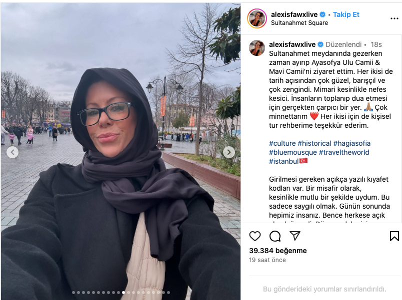 Yetişkin film yıldızı Alexis Fawx, Ayasofya Camii ziyaretinden fotoğraflar paylaştı! İşte Instagram paylaşımı... 4