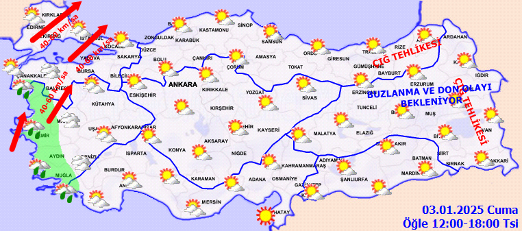Bu gece kar yağışı başlayacak! Marmara Bölgesi'nde yaşayanlar dikkat! Meteoroloji saat verip uyardı... İşte 3 Ocak Cuma hava durumu... 5