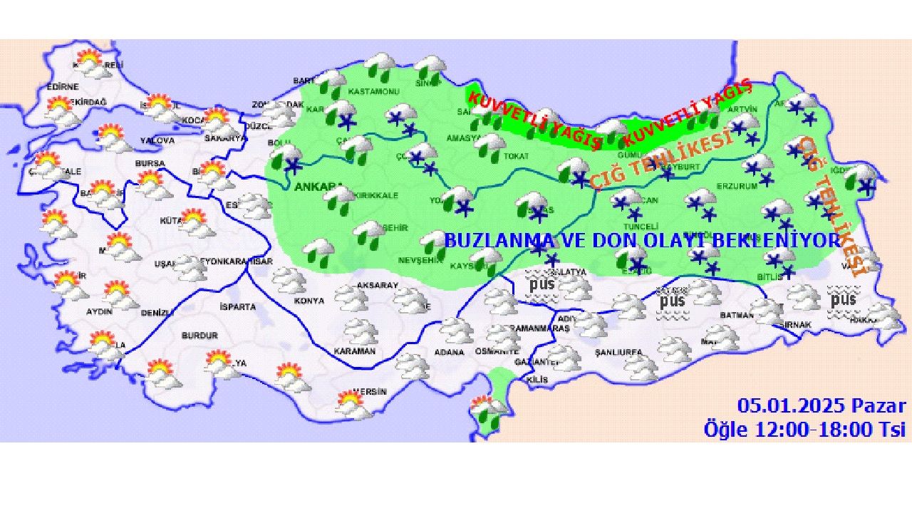 5 Ocak 2025 Meteoroloji yurt geneli için hava durumu tahminlerini açıkladı! İşte İstanbul, Ankara, İzmir ve Muğla'da beklenen sıcaklıklar... 4