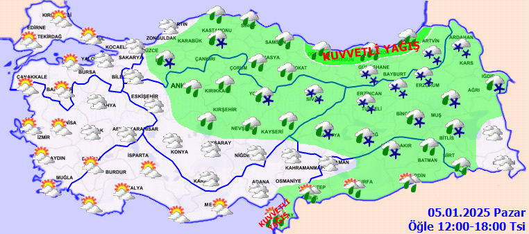 Meteorolojiden birçok il için uyarı! Kuvvetli yağış ve kar kapıda... Buzlanma ve çığ tehlikesine dikkat 3