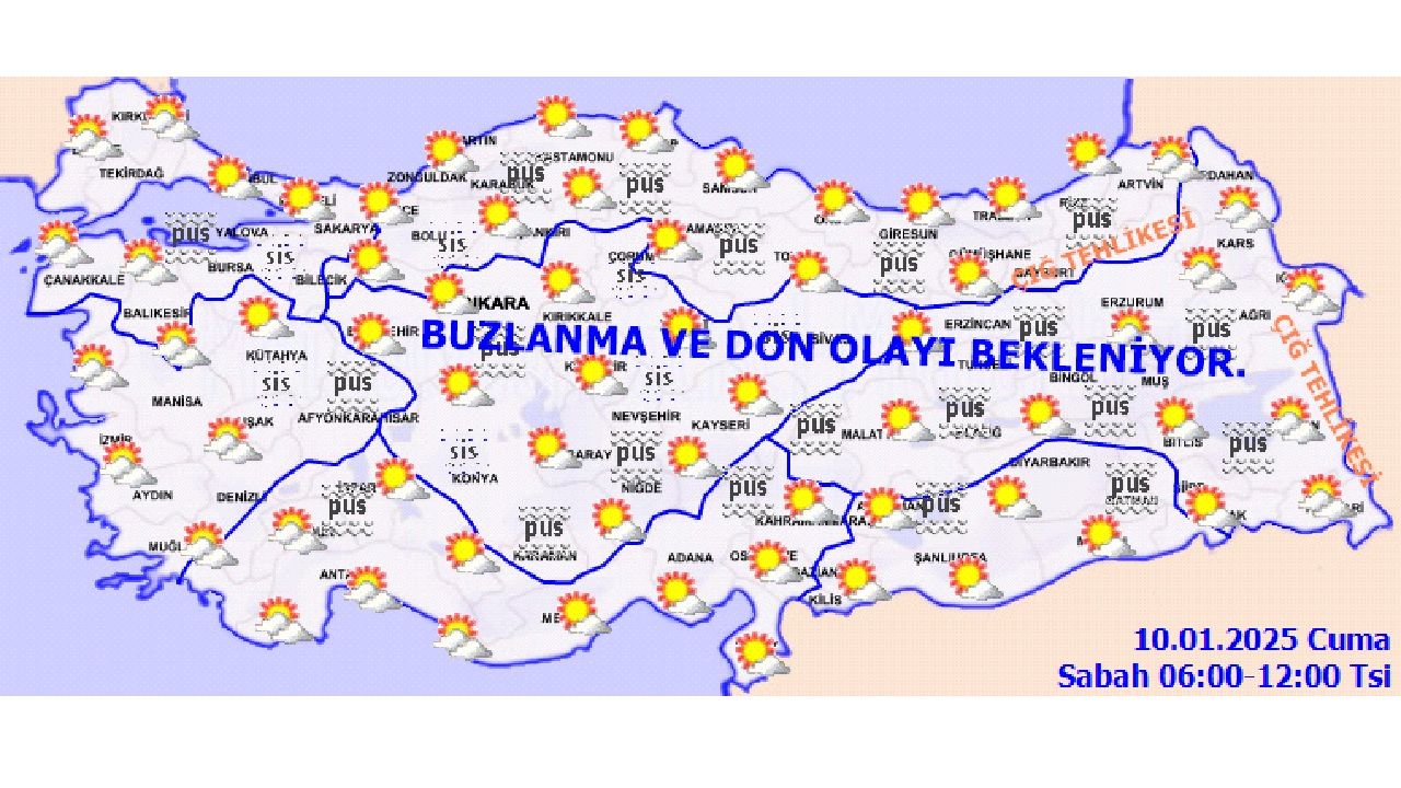 10 Ocak yurt geneli hava durumu! Hafta sonu yağış bekleniyor! İşte il il hava durumu... 3