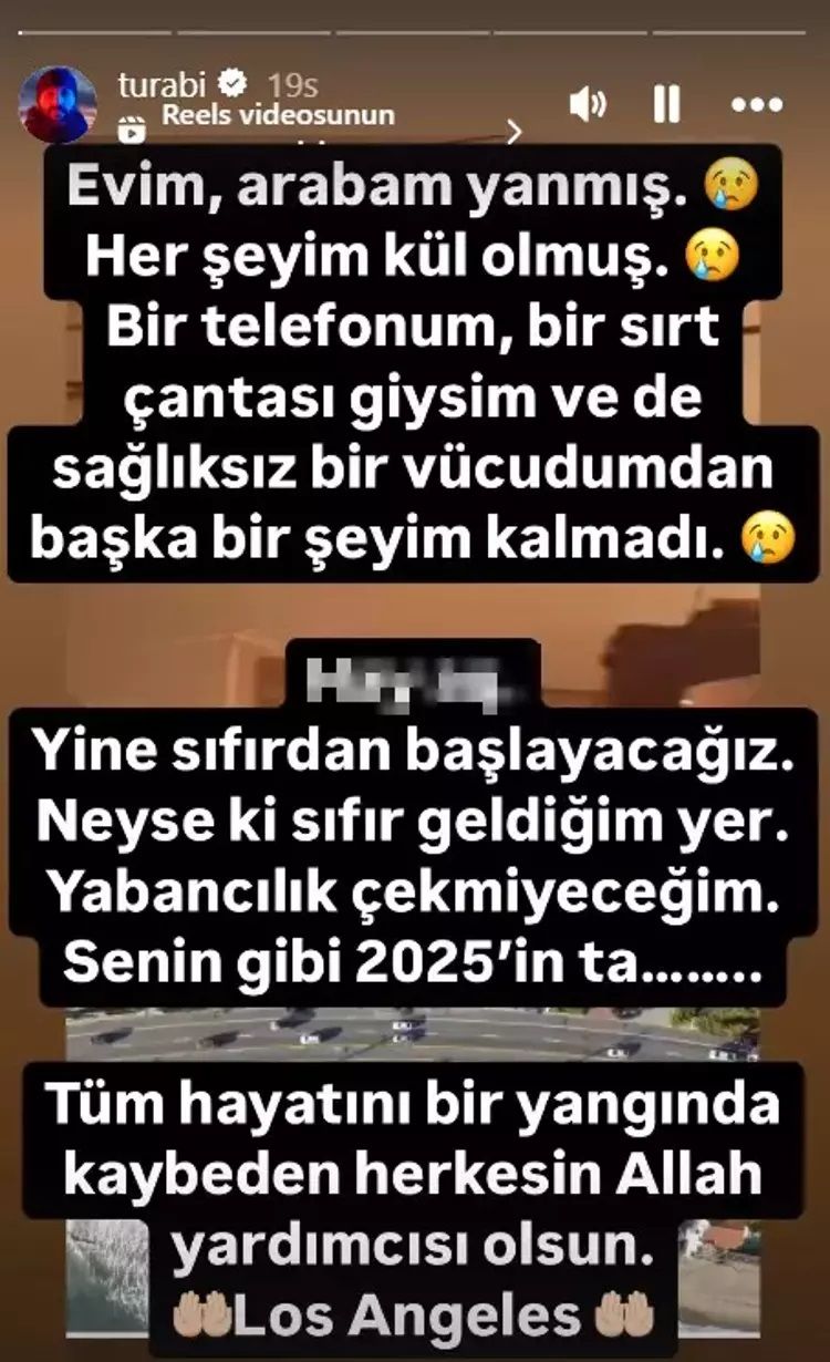 ABD'deki yangında Turabi'nin evi ve arabası yandı: Geriye sırt çantam ve bedenim kaldı 7