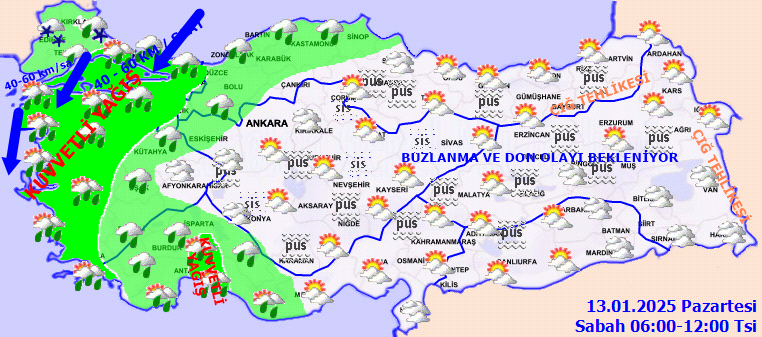İstanbul dahil 13 ile sarı kodlu uyarı! Kuvvetli yağış gün boyu etkili olacak... İşte Türkiye geneli 13 Ocak hava durumu... 4