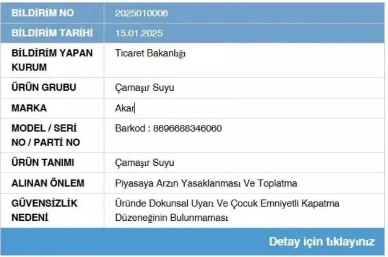 Ölümcül sonuçlara neden olabilir! Bakanlık ünlü çamaşır suyu markasını marketlerden toplatıyor 4