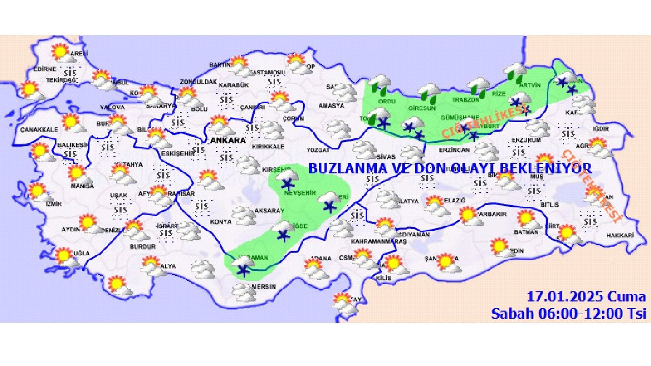 17 Ocak 2025 Cuma Türkiye geneli hava durumu! İşte Ankara, İstanbul, İzmir ve Bursa'da beklenen sıcaklıklar... 3