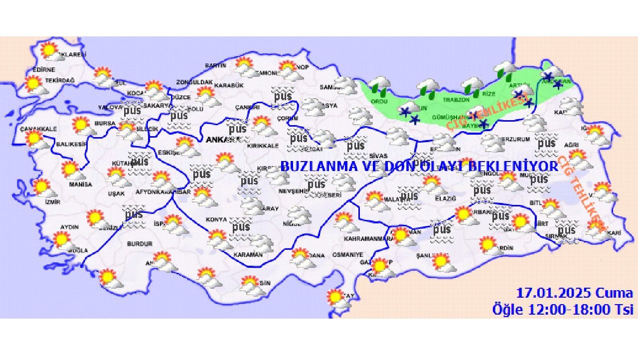 17 Ocak 2025 Cuma Türkiye geneli hava durumu! İşte Ankara, İstanbul, İzmir ve Bursa'da beklenen sıcaklıklar... 4