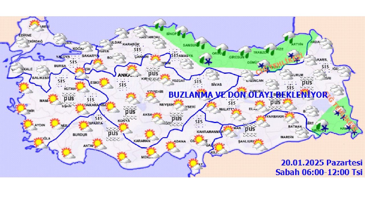 Türkiye geneli hava durumu 20 Ocak 2025 | Doğu kesimlerde yaşayanlar dikkat! Sıcaklıklar düşüyor... 10