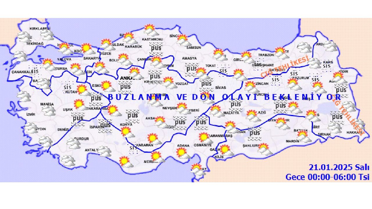 21 Ocak 2025 Türkiye geneli hava durumu raporu yayınlandı! İşte Ankara, İzmir, Bursa, İstanbul başta olmak üzere beklenen sıcaklıklar... 2