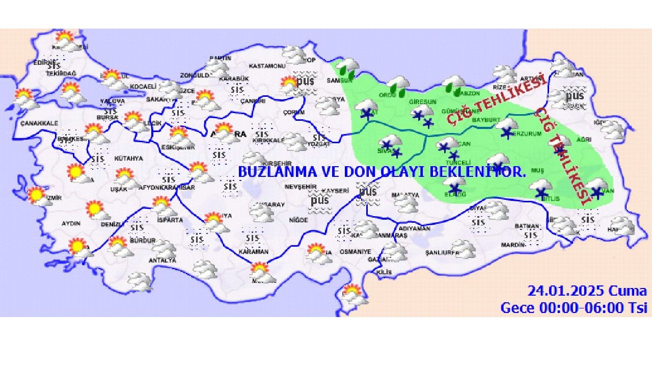 24 Ocak 2025 yağış, rüzgar ve karla karışık yağmur! İşte meteorolojiden il il beklenen hava durumu... 2