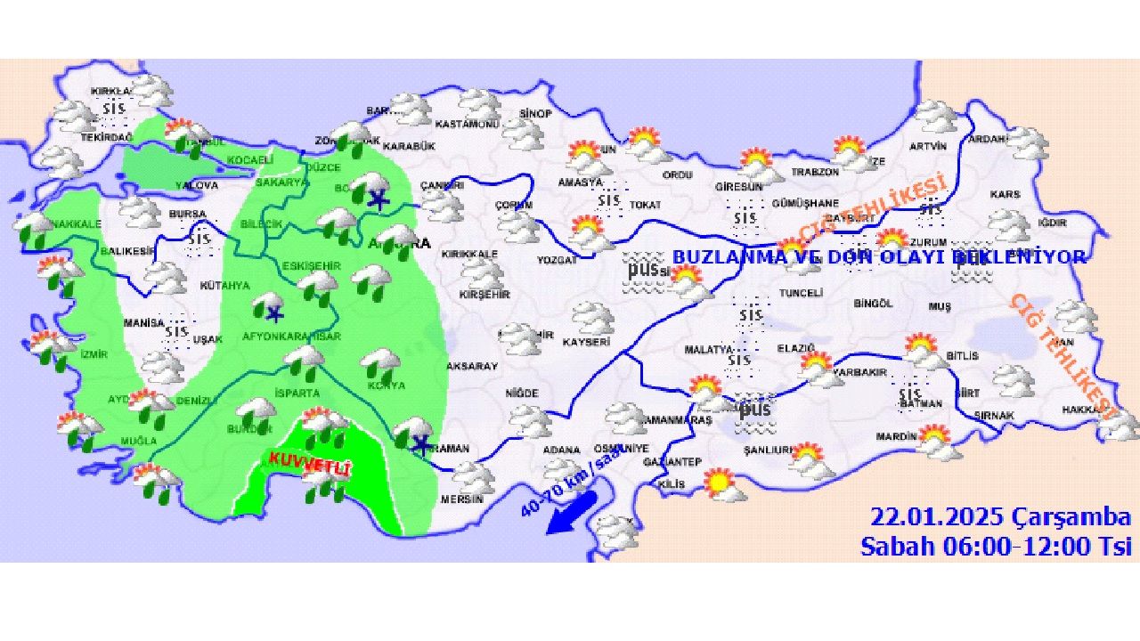 24 Ocak 2025 yağış, rüzgar ve karla karışık yağmur! İşte meteorolojiden il il beklenen hava durumu... 3