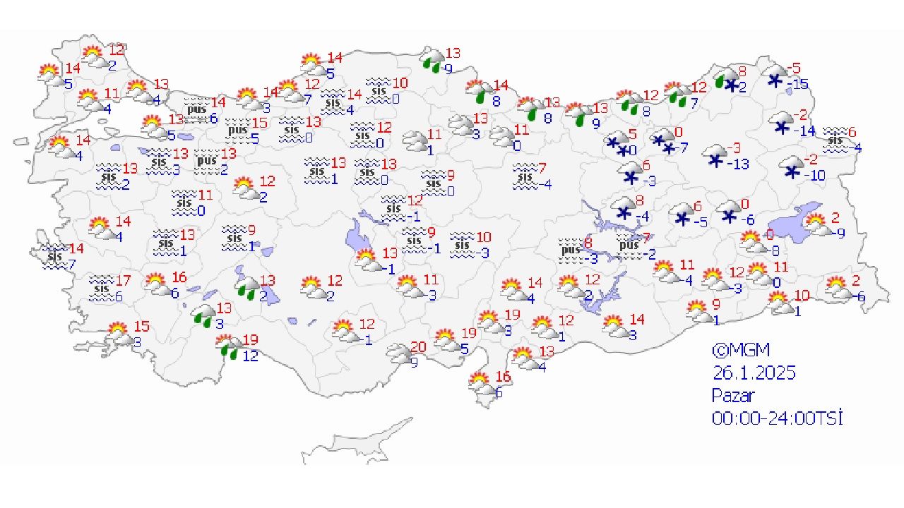26 Ocak 2025 yurt genelinde hava sıcaklıkları artıyor! İşte Ankara, İzmir ve İstanbul başta olmak üzere beklenen hava durumu... 1
