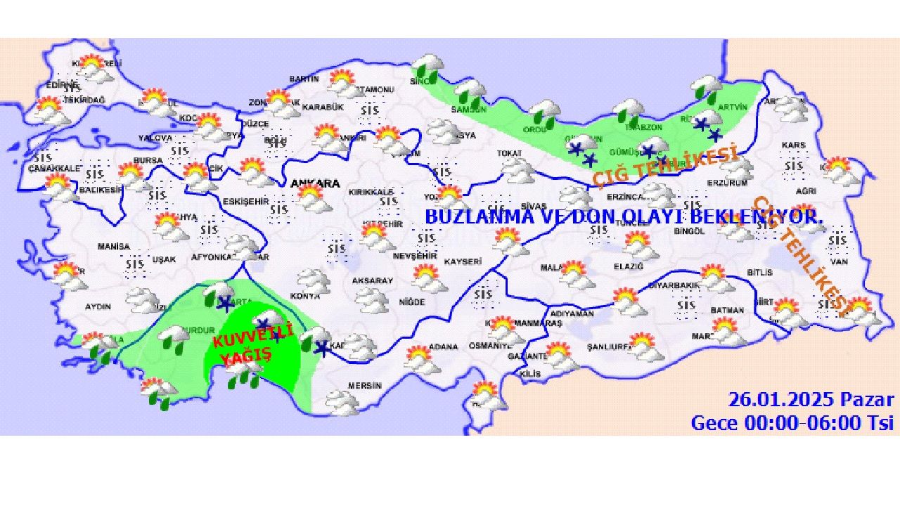 26 Ocak 2025 yurt genelinde hava sıcaklıkları artıyor! İşte Ankara, İzmir ve İstanbul başta olmak üzere beklenen hava durumu... 2
