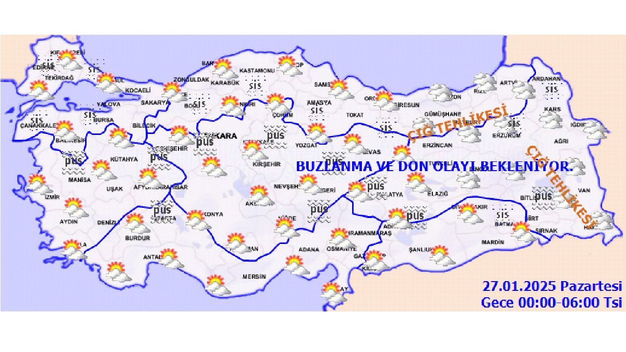 27 Ocak 2025 yurt geneli hava durumu tahminleri geldi! İşte Ankara, İstanbul, İzmir ve Adana'da beklenen sıcaklıklar... 1