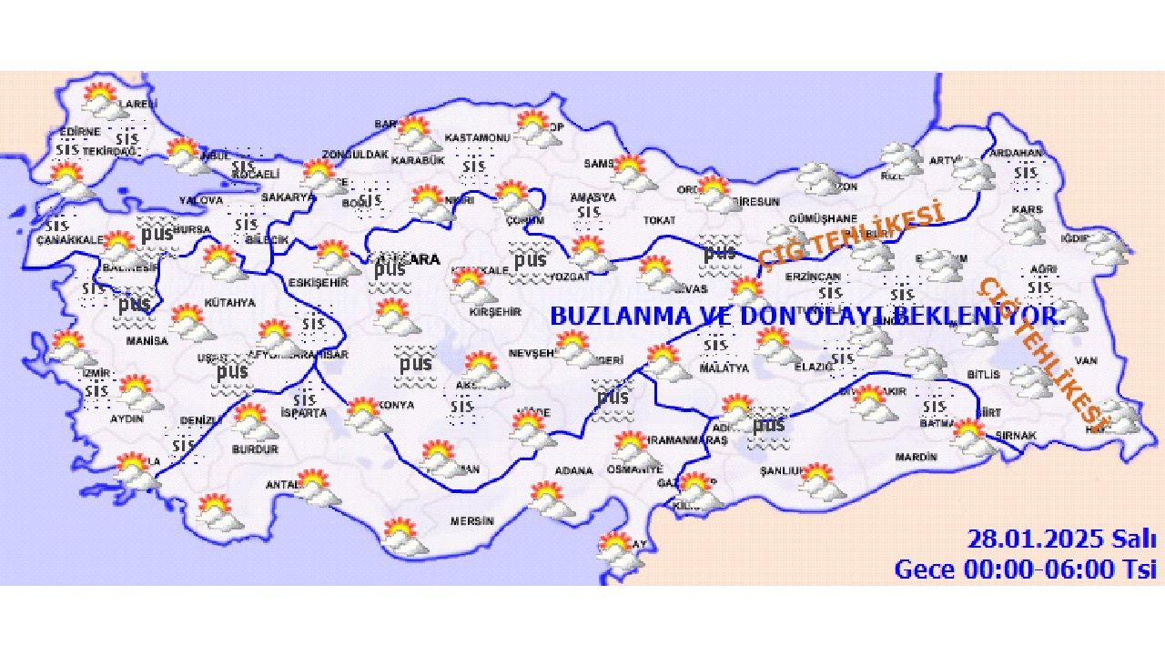 28 Ocak 2025 Salı hava durumu! İşte yurt genelinde beklenen sıcaklıklar... 2