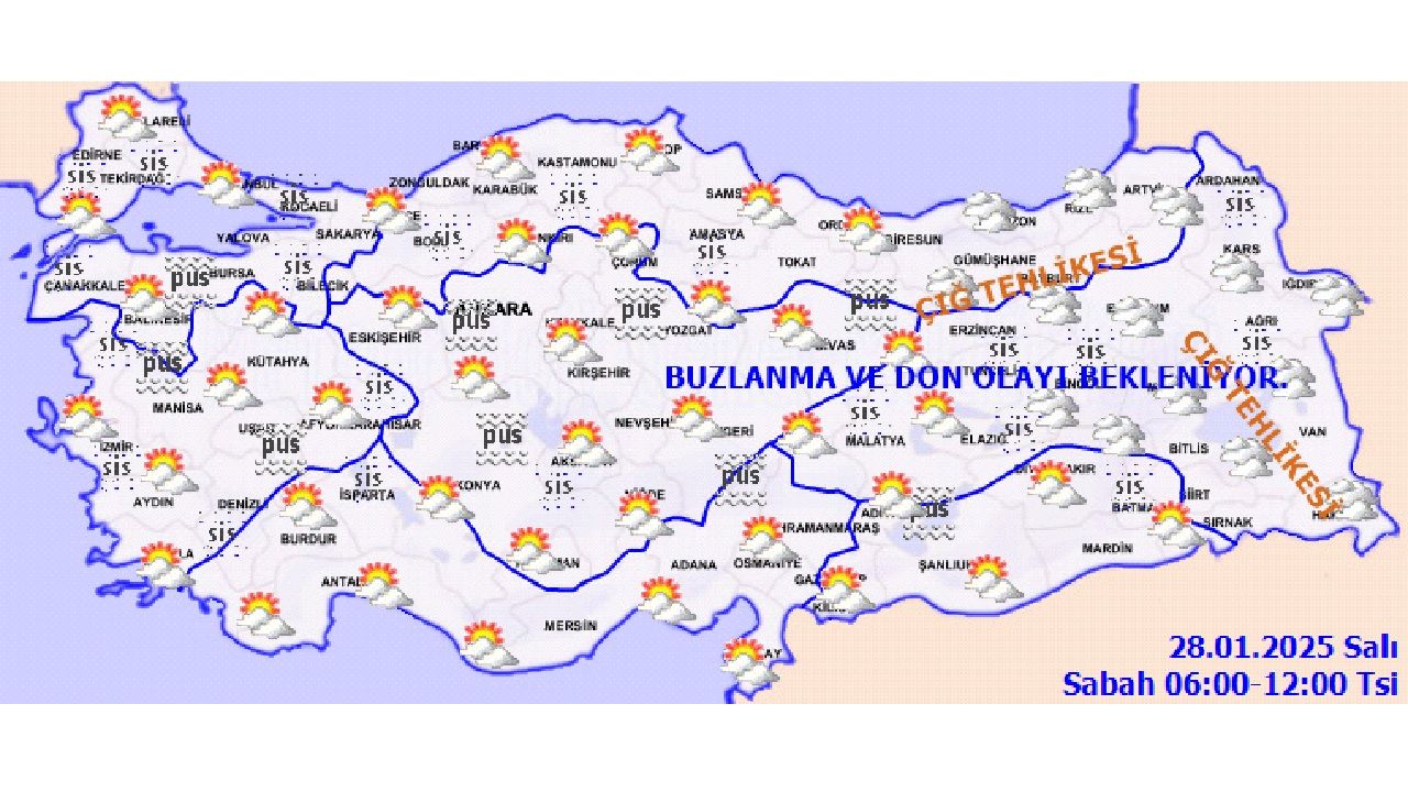 28 Ocak 2025 Salı hava durumu! İşte yurt genelinde beklenen sıcaklıklar... 3