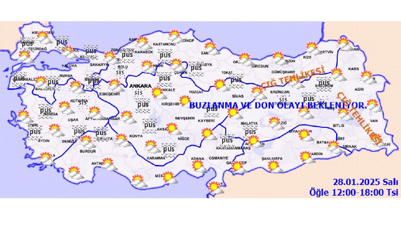 28 Ocak 2025 Salı hava durumu! İşte yurt genelinde beklenen sıcaklıklar... 4