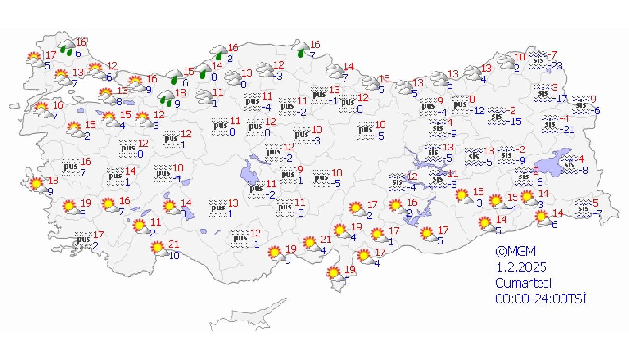 1 Şubat 2025 Cumartesi hava durumu raporu yayınlandı! İstanbul'da yaşayanlar dikkat! 1