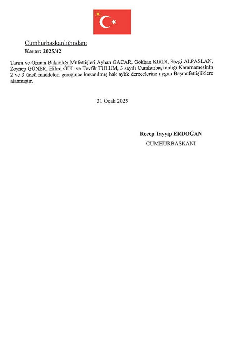 Resmi Gazete'de yayımlandı: Birçok Bakanlıkta başmüfettiş atamaları gerçekleşti! 10