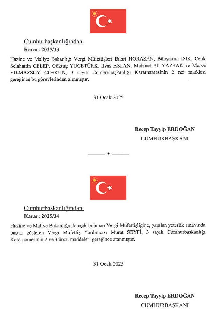 Resmi Gazete'de yayımlandı: Birçok Bakanlıkta başmüfettiş atamaları gerçekleşti! 5