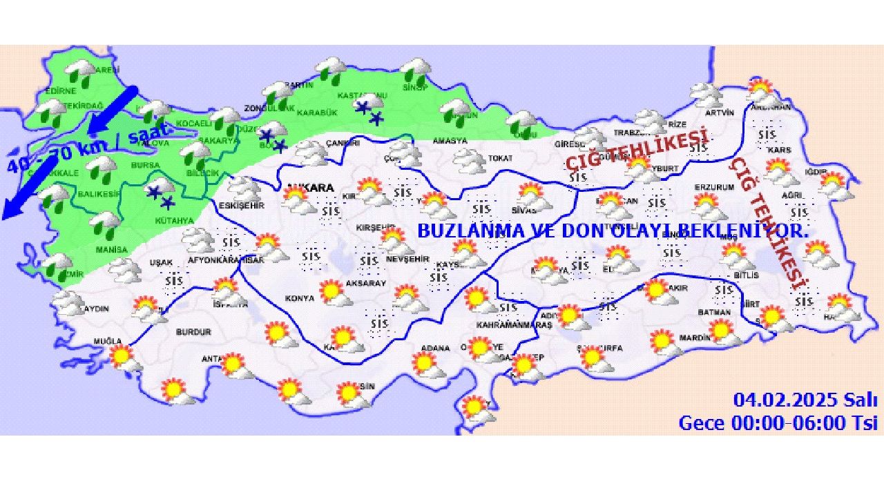 4 Şubat 2025 Meteoroloji yurt geneli hava tahmin raporunu yayınladı! İşte il il beklenen sıcaklıklar... 1