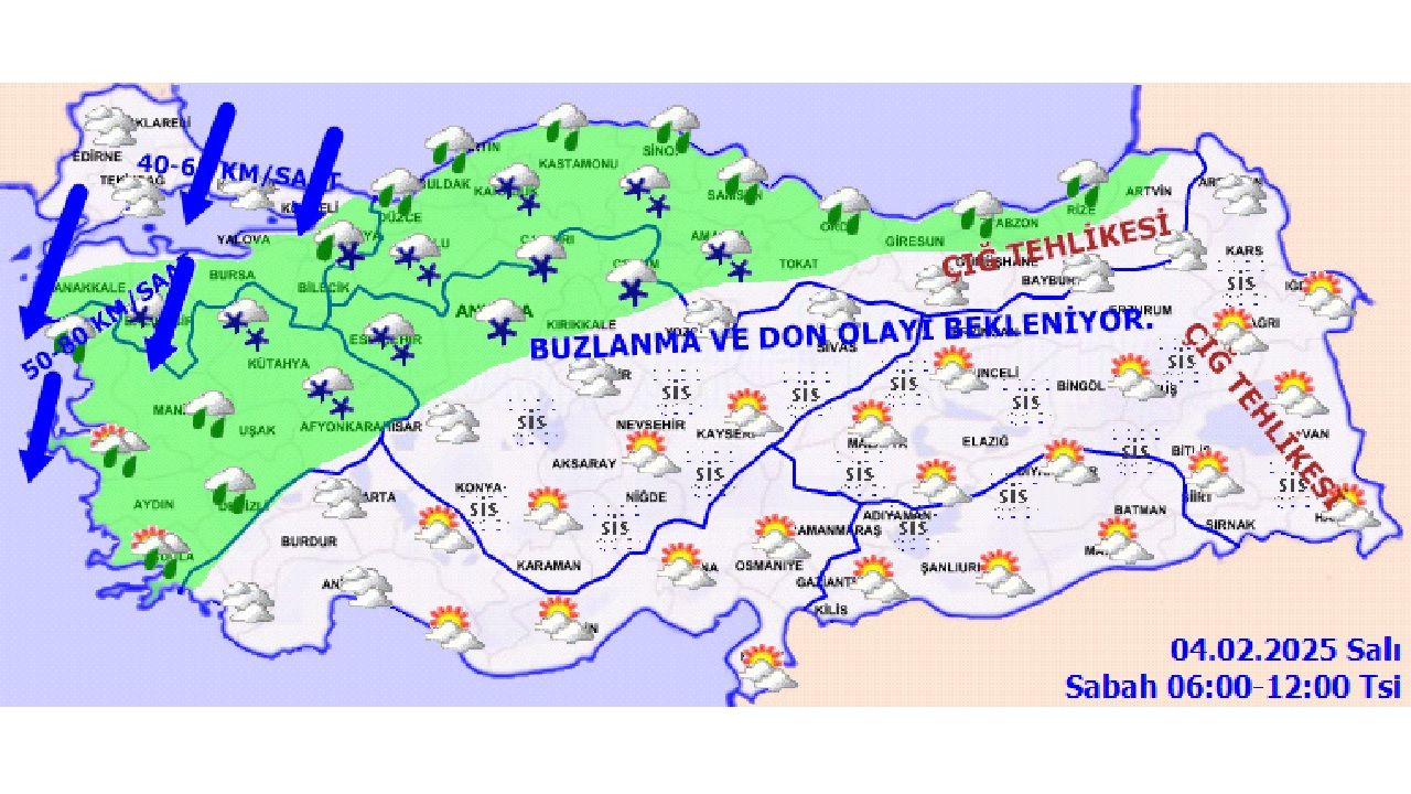 4 Şubat 2025 Meteoroloji yurt geneli hava tahmin raporunu yayınladı! İşte il il beklenen sıcaklıklar... 3