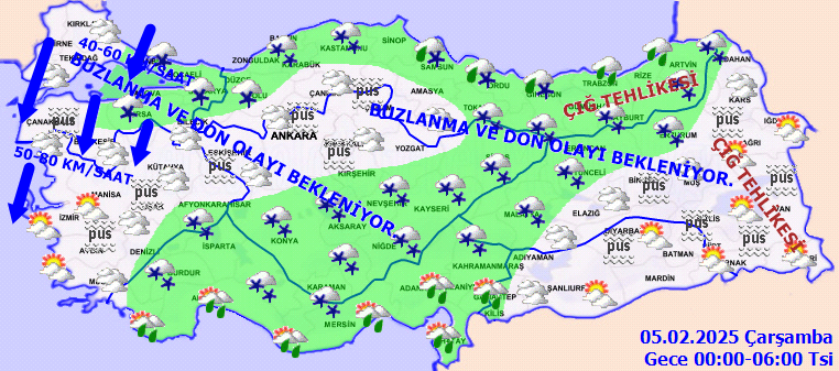 Sibirya soğukları giriş yaptı! Sıcaklıklar 10 derece düşüyor, kar ve sağanak geliyor! İşte 4 Şubat Salı hava durumu... 6