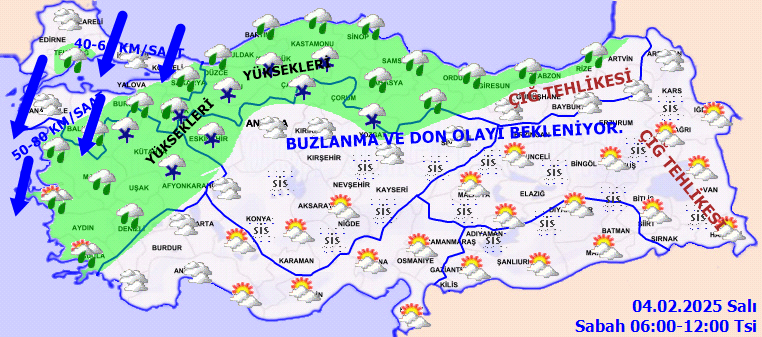 Sibirya soğukları giriş yaptı! Sıcaklıklar 10 derece düşüyor, kar ve sağanak geliyor! İşte 4 Şubat Salı hava durumu... 3