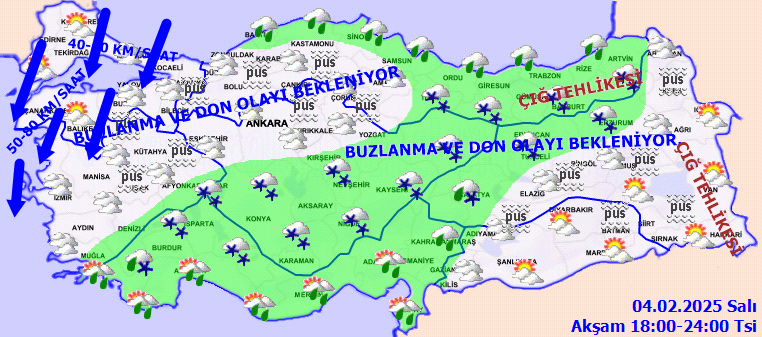 Sibirya soğukları giriş yaptı! Sıcaklıklar 10 derece düşüyor, kar ve sağanak geliyor! İşte 4 Şubat Salı hava durumu... 5