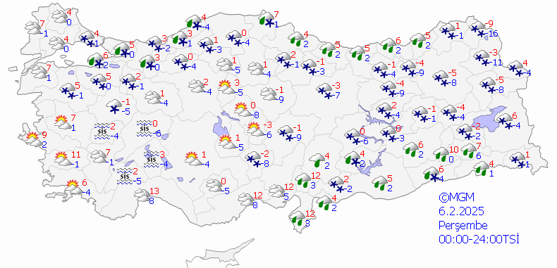 Sibirya soğukları giriş yaptı! Sıcaklıklar 10 derece düşüyor, kar ve sağanak geliyor! İşte 4 Şubat Salı hava durumu... 8
