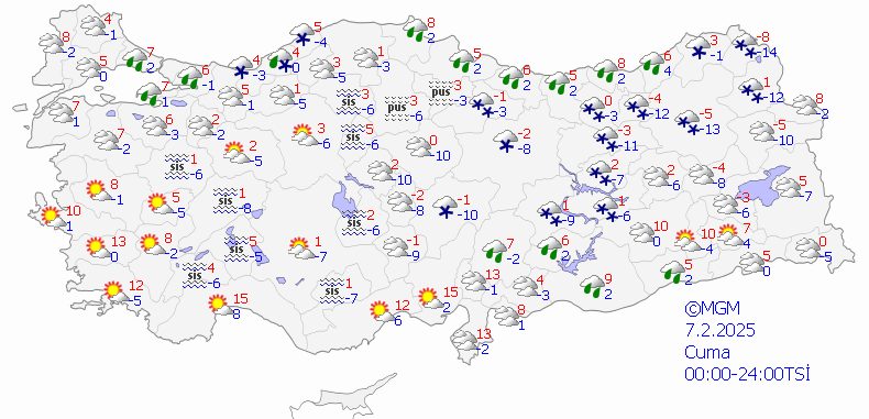 Sibirya soğukları giriş yaptı! Sıcaklıklar 10 derece düşüyor, kar ve sağanak geliyor! İşte 4 Şubat Salı hava durumu... 9