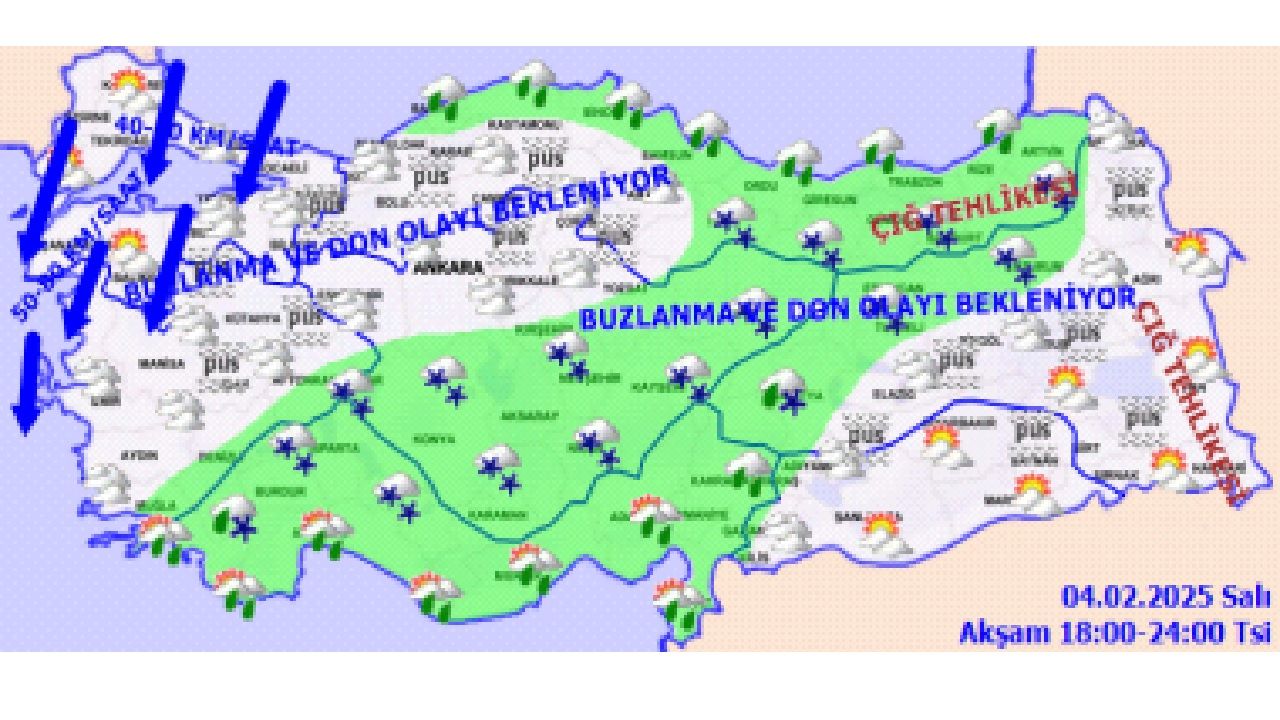 5 Şubat 2025 Çarşamba kuvvetli yağış ve kar yağışına dikkat! 3