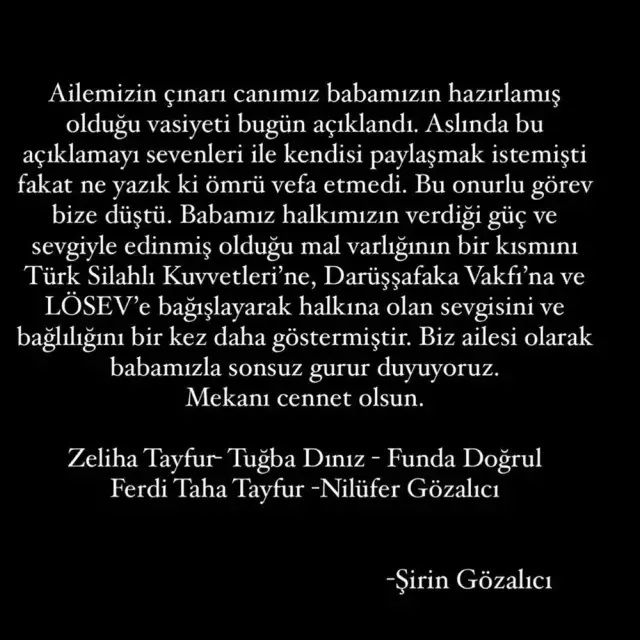 Ferdi Tayfur'un vasiyetinde yer almayan kızı Tuğçe Tayfur ateş püskürdü! "Ben bu işin peşini bırakmayacağım" 3