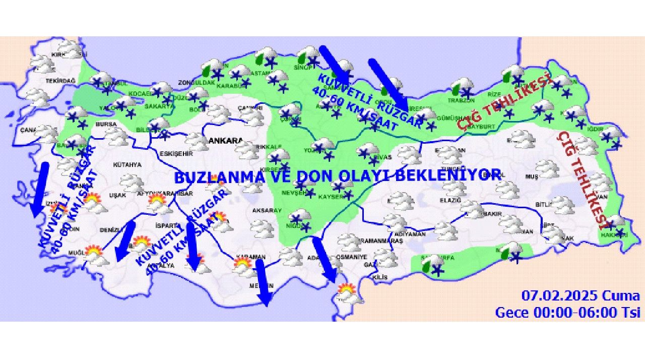 7 Şubat 2025 Cuma yurt geneli hava durumu tahminleri geldi! Yağış ve soğuk devam edecek... 2