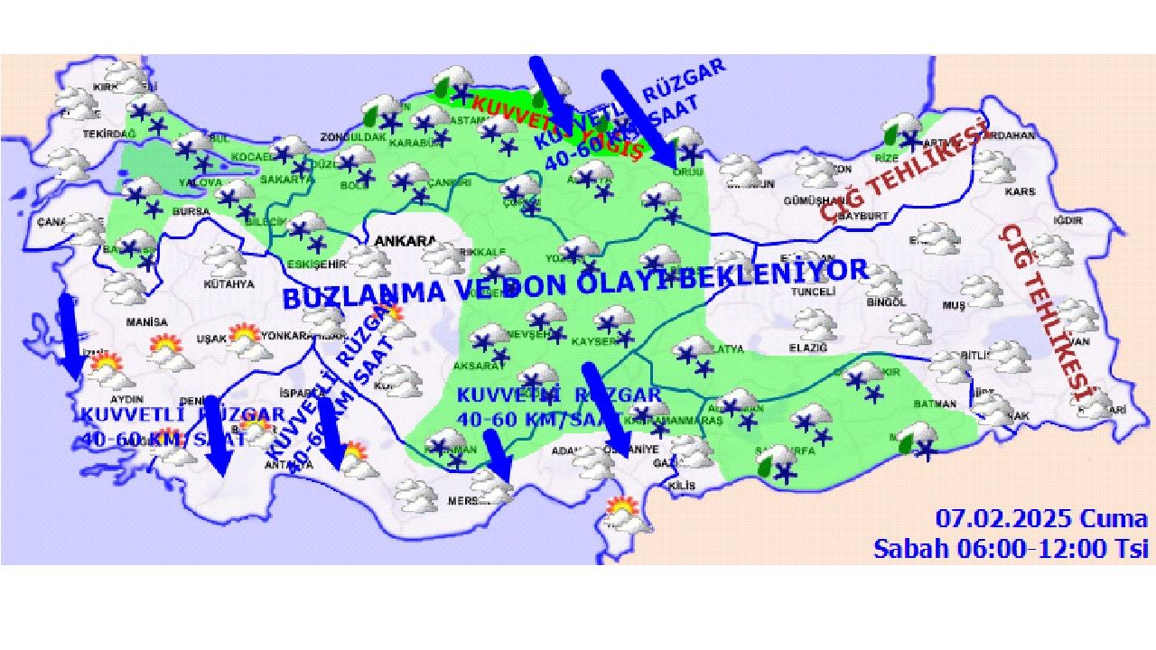 7 Şubat 2025 Cuma yurt geneli hava durumu tahminleri geldi! Yağış ve soğuk devam edecek... 3
